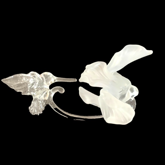 Glass Art Hummingbird and Flower - Picture 2 of 9